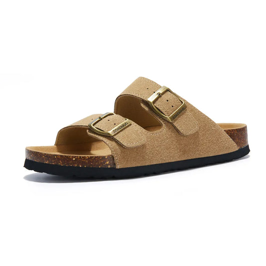 Maibulun Suede Arizona Sandals - Light Brown | Roccella