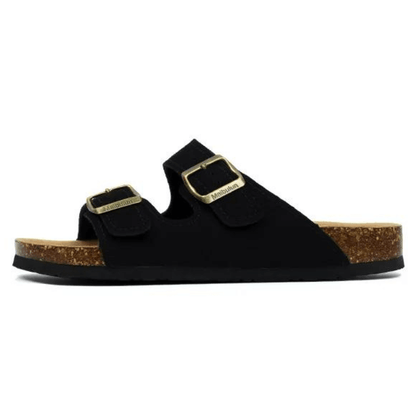 Maibulun Suede Arizona Sandals - Black | Roccella