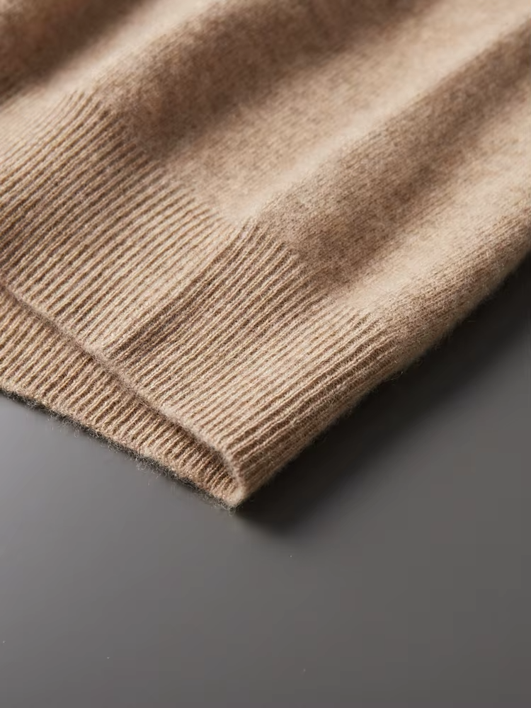 Pure Extra-Fine Merino Wool Beige Leisure Hoodie | Roccella
