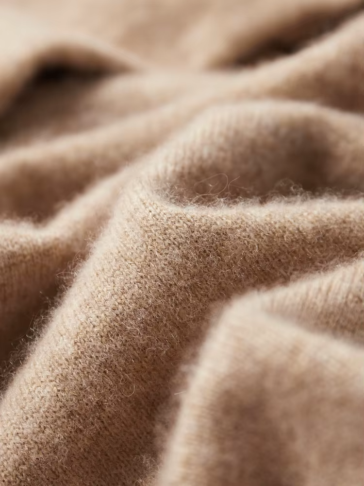 Pure Extra-Fine Merino Wool Beige Leisure Hoodie | Roccella