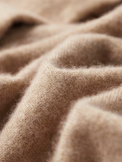 Pure Extra-Fine Merino Wool Beige Leisure Hoodie | Roccella