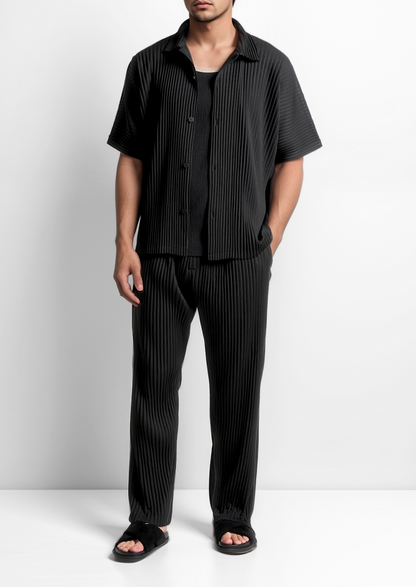 Black Pleated Summer Set | Roccella