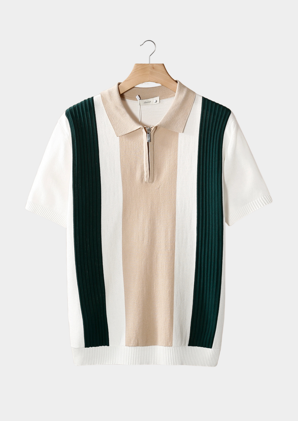 White Resort Zipper Polo | Roccella