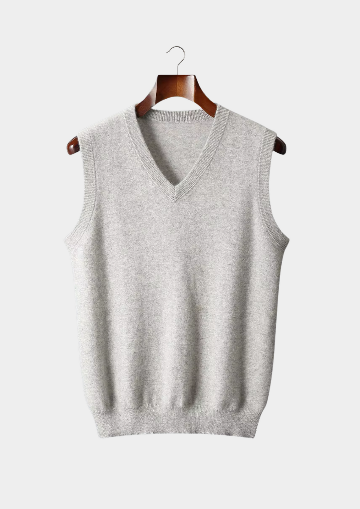 Pure Extra-Fine Merino Wool V-Neck Vest | Roccella