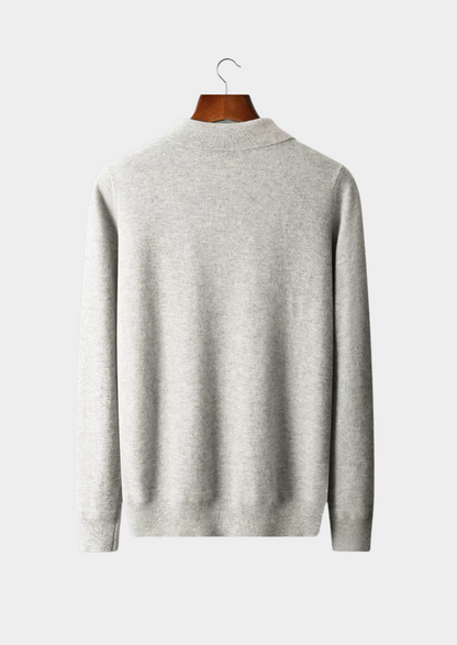 Pure Extra-Fine Merino Wool Half Zip Polo | Roccella