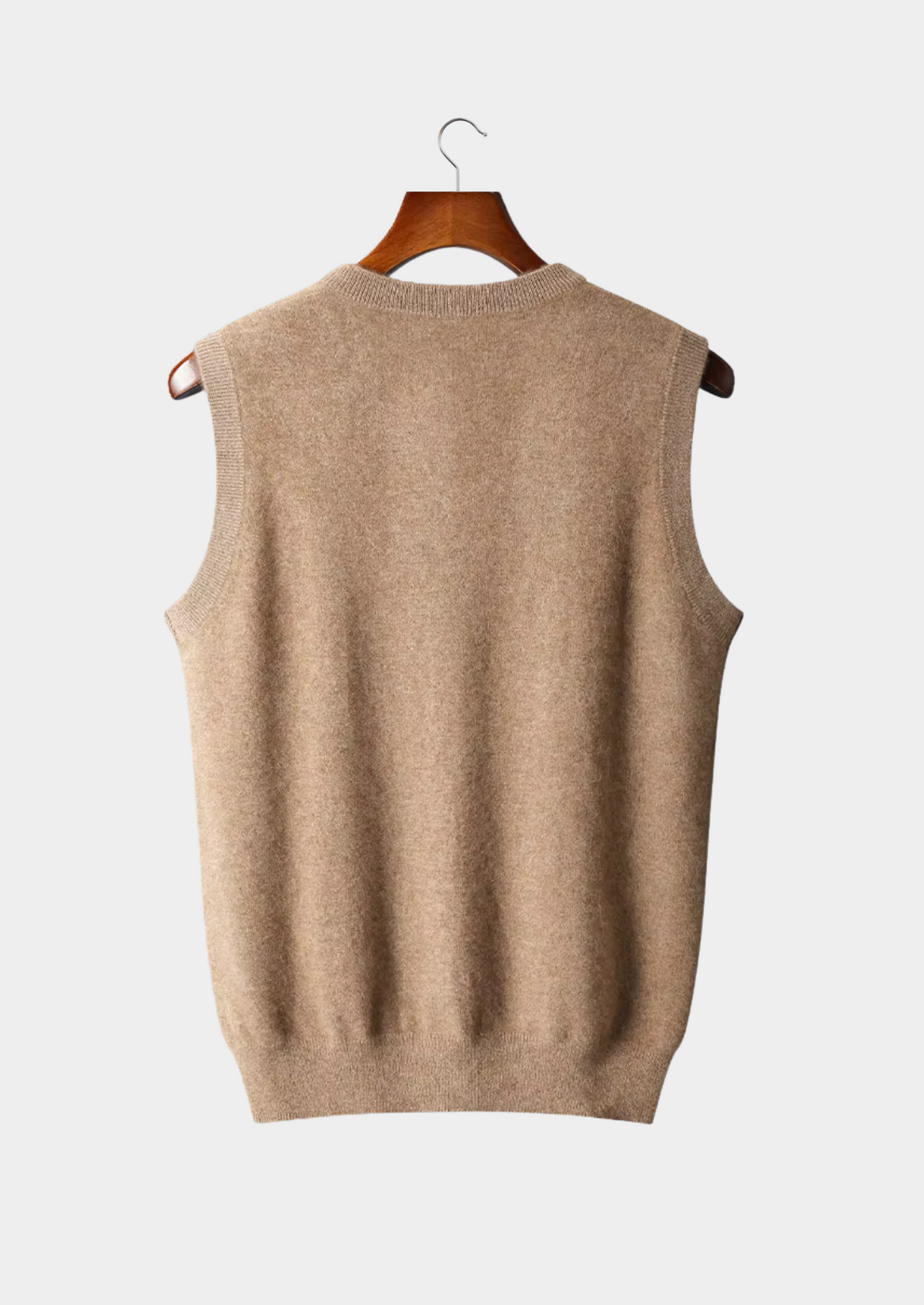 Pure Extra-Fine Merino Wool V-Neck Vest | Roccella