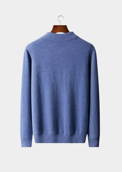 Pure Extra-Fine Merino Wool Half Zip Polo | Roccella