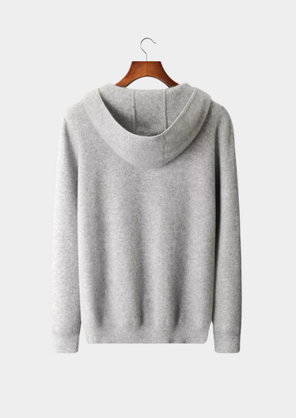 Pure Extra-Fine Merino Wool Zipper Hoodie | Roccella
