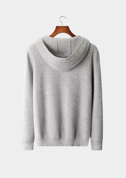 Pure Extra-Fine Merino Wool Zipper Hoodie | Roccella