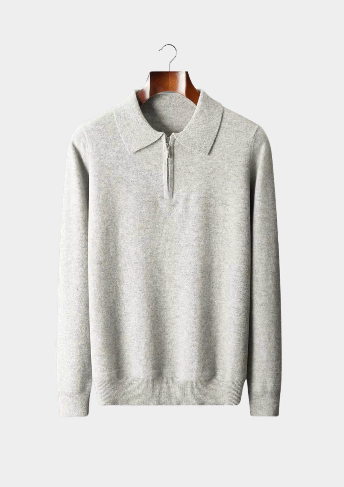 Pure Extra-Fine Merino Wool Half Zip Polo | Roccella