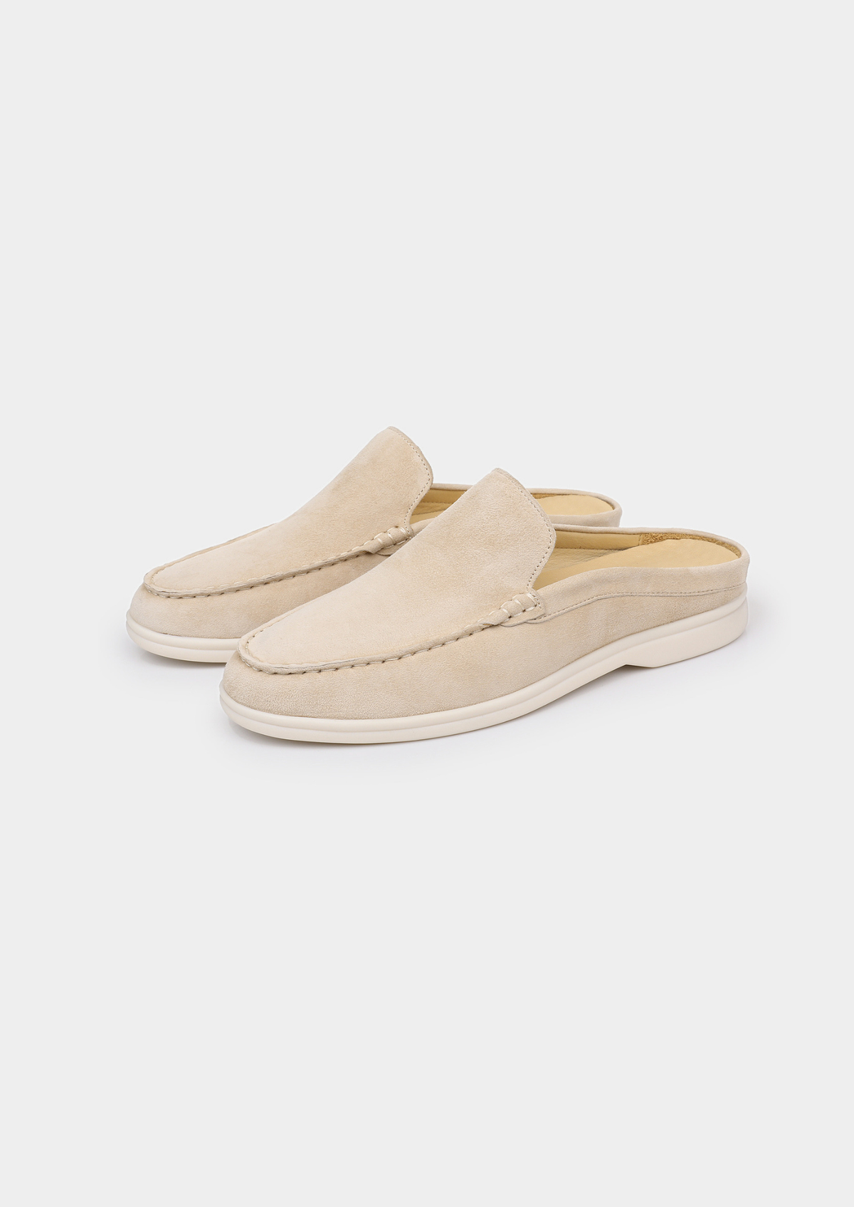 Ivory Marina Suede Slipper | Roccella