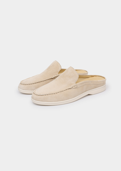 Ivory Marina Suede Slipper | Roccella