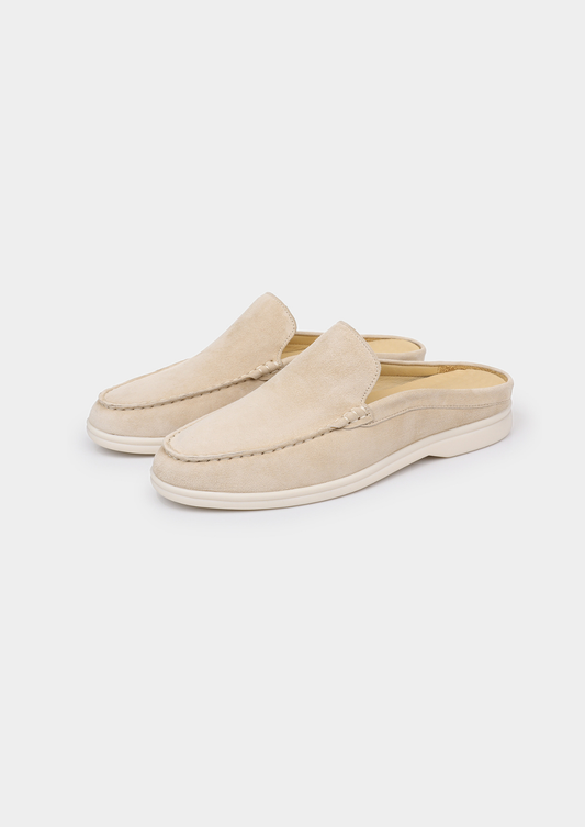 Ivory Marina Suede Slipper | Roccella