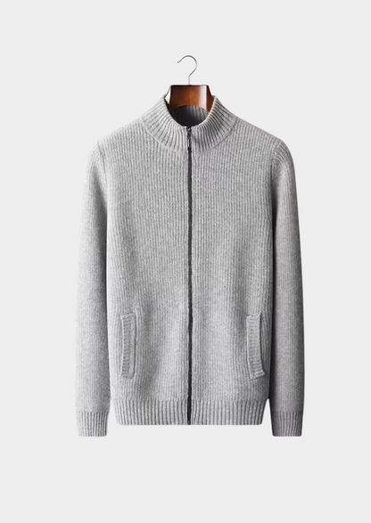 Pure Extra-Fine Merino Wool Ribbed Cardigan | Roccella