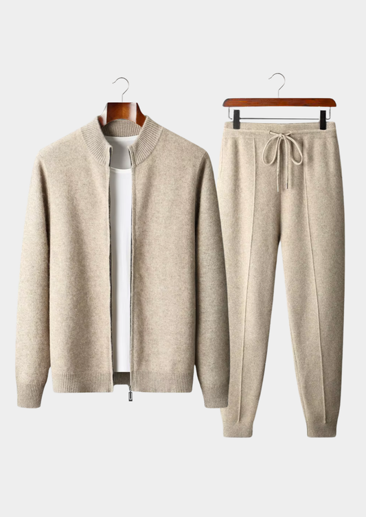 Pure Extra-Fine Merino Wool Sand Luzzo Set | Roccella