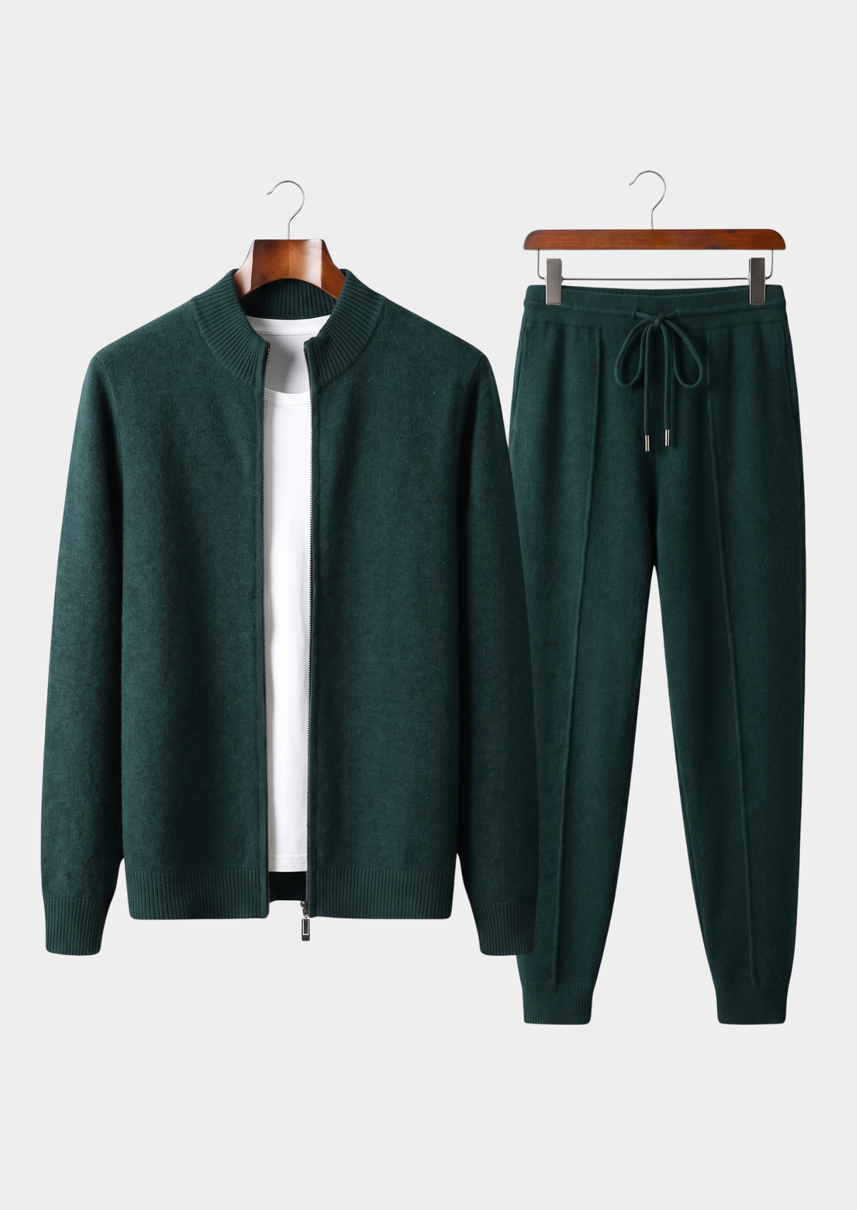 Pure Extra-Fine Merino Wool Sea Green Luzzo Set | Roccella