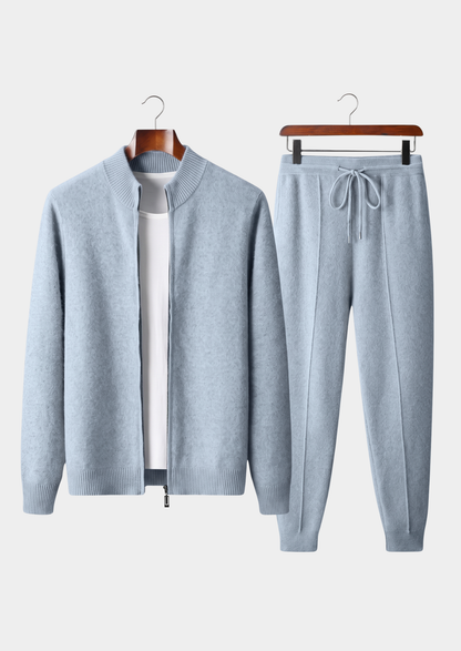 Pure Extra-Fine Merino Wool Light Blue Luzzo Set | Roccella