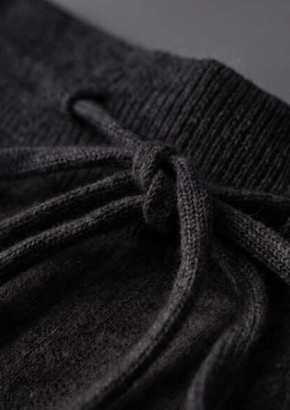 Pure Extra-Fine Merino Wool Black Luzzo Set | Roccella