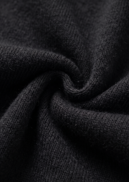 Pure Extra-Fine Merino Wool Black Luzzo Set | Roccella
