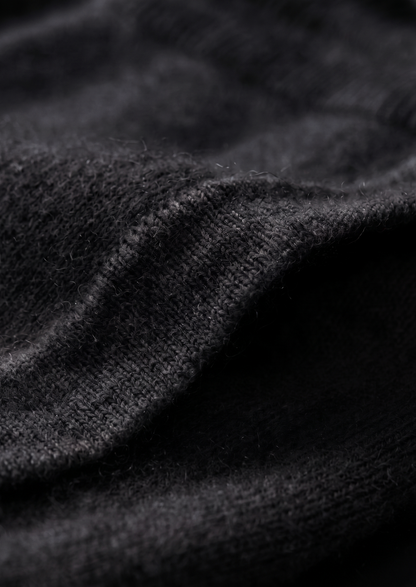 Pure Extra-Fine Merino Wool Black Luzzo Set | Roccella