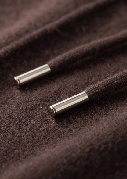 Pure Extra-Fine Merino Wool Dark Brown Luzzo Set | Roccella
