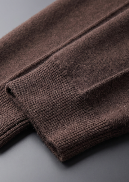 Pure Extra-Fine Merino Wool Dark Brown Luzzo Set | Roccella