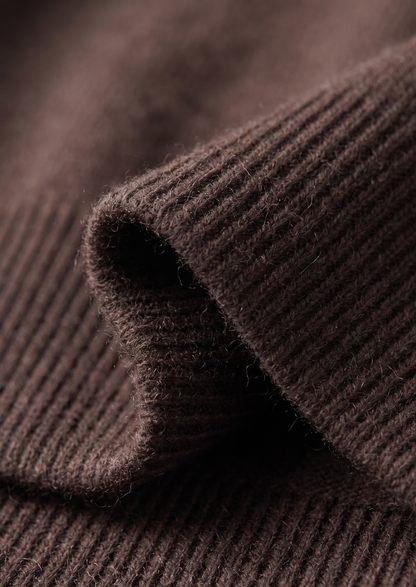 Pure Extra-Fine Merino Wool Dark Brown Luzzo Set | Roccella