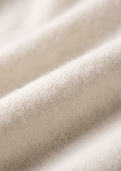 Pure Extra-Fine Merino Wool Cream White Luzzo Set | Roccella