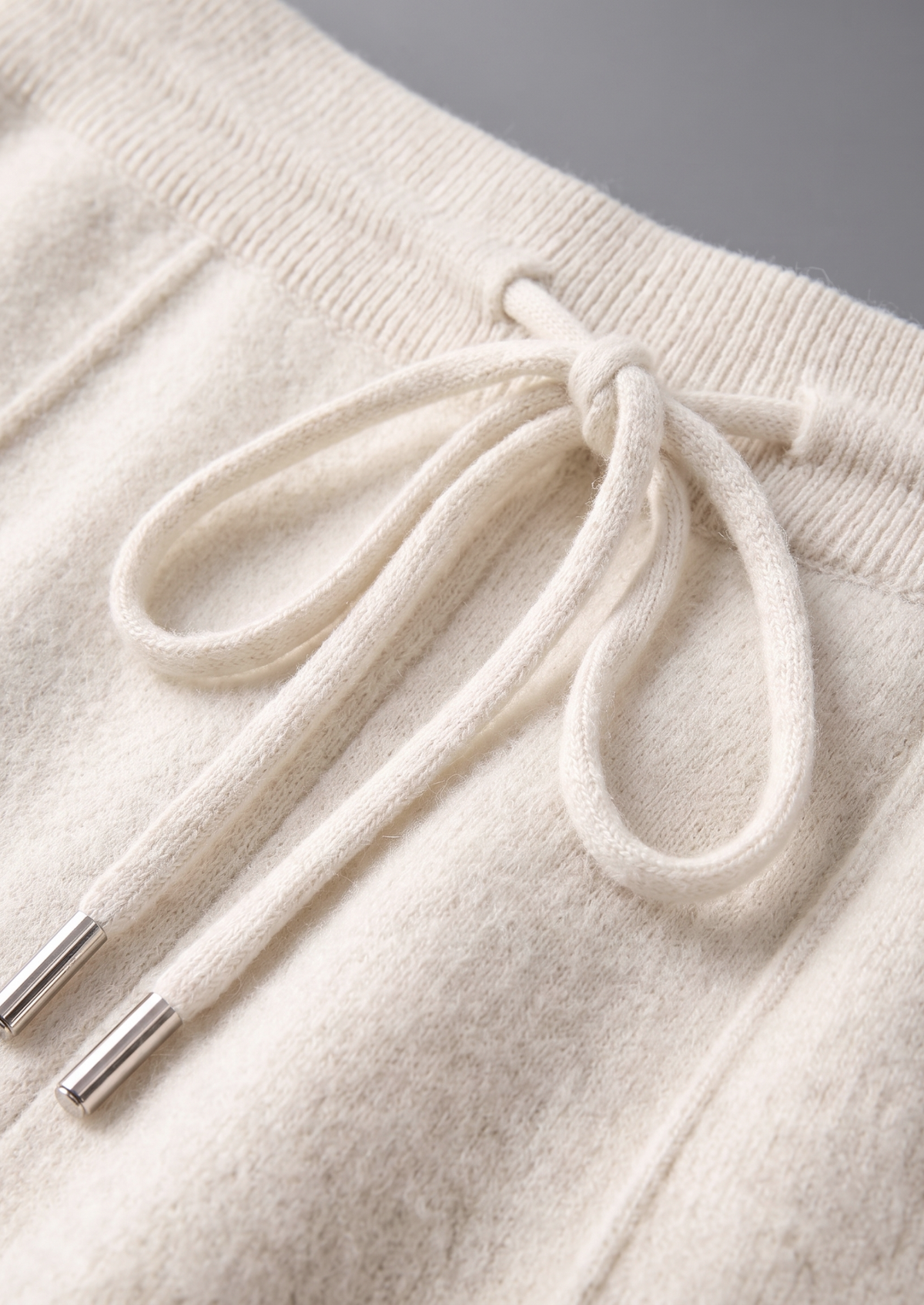 Pure Extra-Fine Merino Wool Cream White Luzzo Set | Roccella