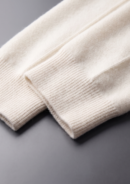 Pure Extra-Fine Merino Wool Cream White Luzzo Set | Roccella