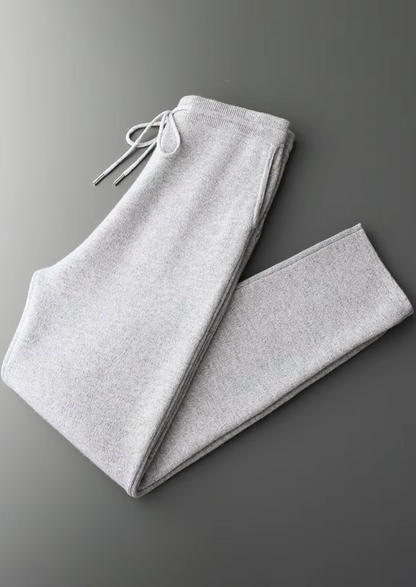 Pure Extra-Fine Merino Wool Light Gray Savro Set | Roccella